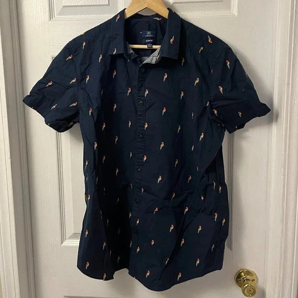 Men’s George Slim Fit Hawaiian Shirt Large - Picture 1 of 6